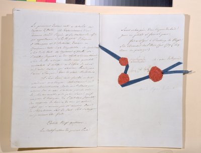 Verdrag tussen Napoleon I (1769-1821) en keizer Franz II (1768-1835), ondertekend te Presburg 26 december 1805 door French School