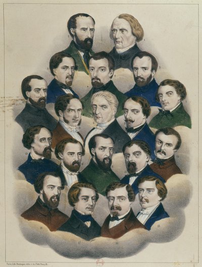 Proces in Bourges van de Franse Republikeinse leiders van de Demonstratie in Parijs van 15 mei 1848 door French School