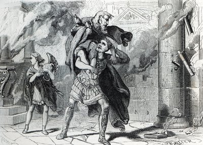 Trojaanse Lek (gravure) 1864 door French School