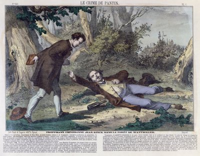 Troppmann vergiftigt Jean Kinck in het bos van Wattwiller, 1869 door French School