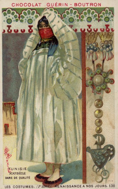Tunesische dame, 19e eeuw door French School