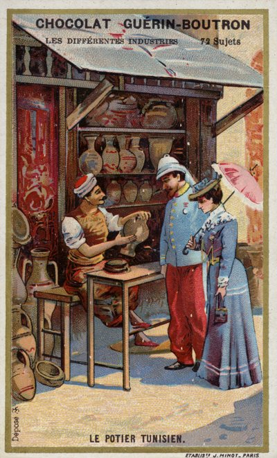 Tunesische pottenbakker door French School