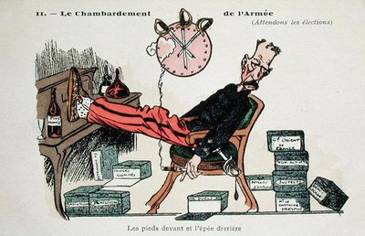 Het leger ondersteboven keren (Laten we wachten op de verkiezingen) ca. 1904 door French School