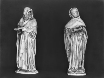 Twee rouwenden, van het graf van Hertog Jean de Berry (1340-1416) c.1450-53 (albast) door French School