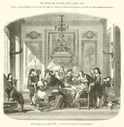 Een maaltijd onder Lodewijk XIV door French School