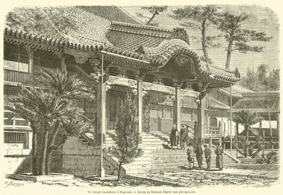 Een boeddhistische tempel in Nagasaki door French School