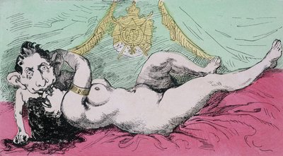 Onder het Keizerrijk: De opvoeding van een prins. Cartoon over Eugene Louis Napoleon (1856-1879), zoon van Napoleon III door French School