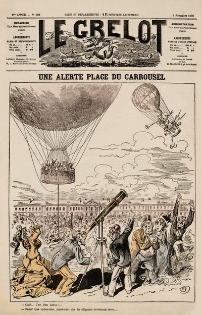 Een alarm, Place du Carrousel, uit Le Grelot, 3 november door French School