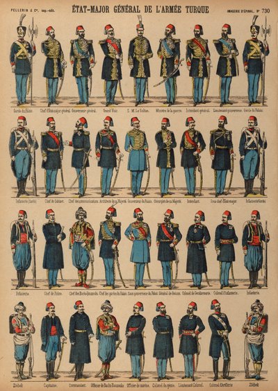 Uniformen van het Ottomaanse Turkse leger door French School
