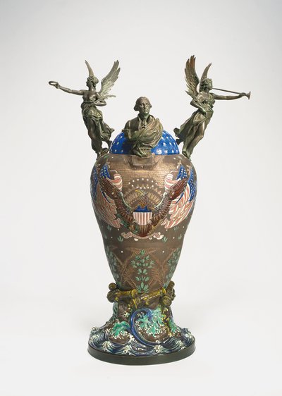 Urn ter Herdenking van het Eeuwfeest van de Amerikaanse Onafhankelijkheid, c.1876 door French School