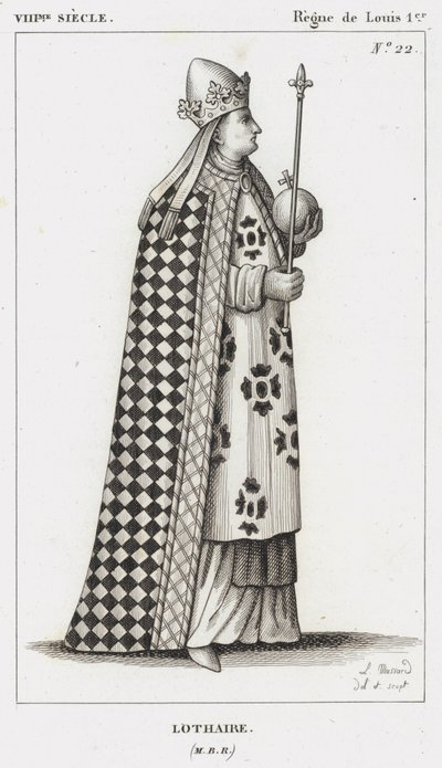 VIII Eeuw, Regering van Lodewijk I, Lotharius door French School