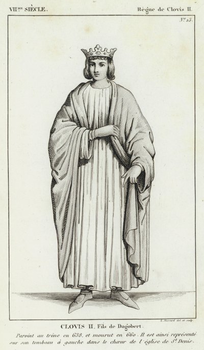 VII Eeuw, Regering van Clovis II, Clovis II, Zoon van Dagobert door French School