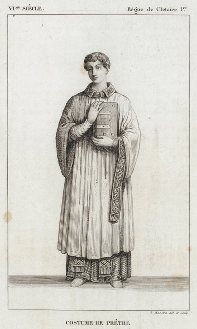 VI Eeuw, Regering van Clotaire I, Priesterkleding door French School