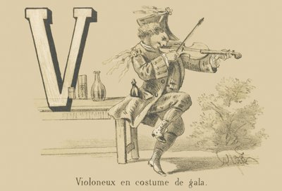 V: Violist in galakostuum door French School
