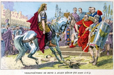 Vercingetorix gaat naar Julius Caesar (52 v.Chr.) door French School