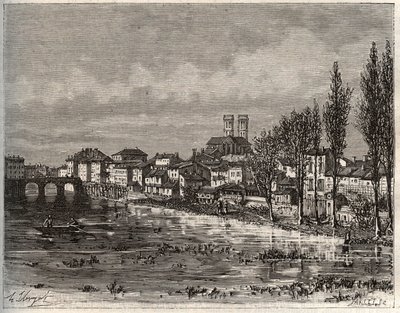 Verdun - Morbihan in Bretagne - gravure in 
