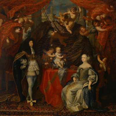 Victor Amadeus II (1666-1732) Hertog van Savoye met zijn vrouw Anne van Orléans en zijn familie door French School