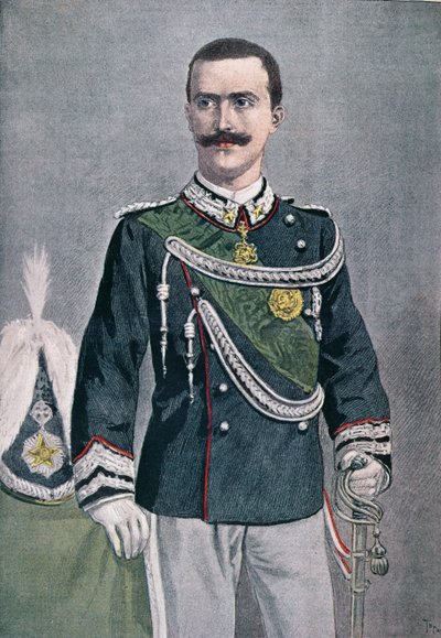 Victor Emmanuel III, illustratie uit Le Petit Journal, 1900 door French School