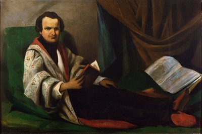 Victor Hugo op zijn divan door French School
