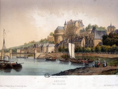 Uitzicht op Amboise door French School
