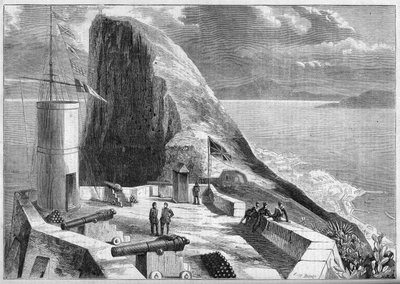 Zicht op Gibraltar vanaf de Signaaltoren door French School