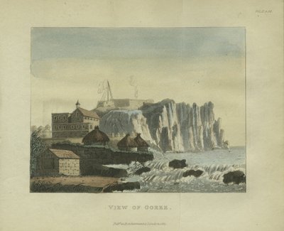 Uitzicht op Gorée, 1821 door French School