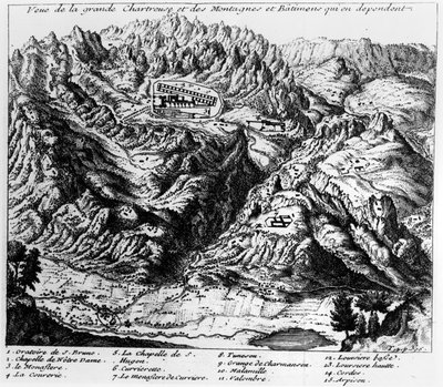 Uitzicht op La Grande Chartreuse door French School