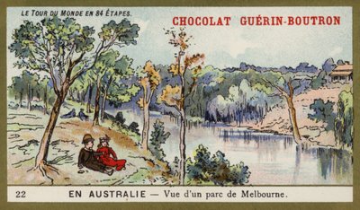 Uitzicht op een park in Melbourne, Australië door French School