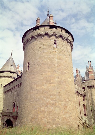 Uitzicht op een toren van het kasteel, 14e-15e eeuw door French School