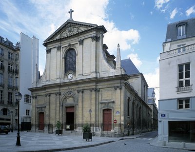 Zicht op de Basiliek van Notre-Dame (Notre Dame) van Overwinningen in Parijs door French School