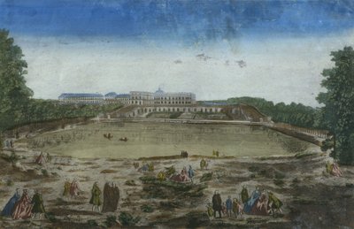 Uitzicht op het kasteel en de Orangerie gezien vanaf de Piece d