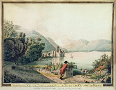 Uitzicht op het Château de Chillon, Meer van Genève door French School