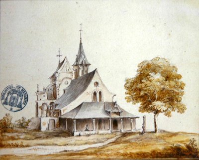 Uitzicht op de kerk in Meudon door French School