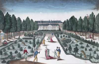 Uitzicht op de Jardin des Plantes, vanaf de hekken bij de Seine door French School