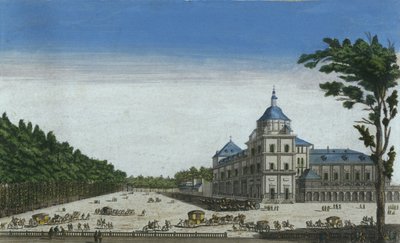 Uitzicht op het Koninklijk Paleis van Aranjuez, Spanje door French School