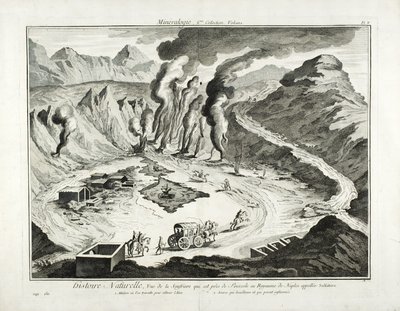 Uitzicht op de Solfatara vulkaan, Pozzuoli, Napels door French School