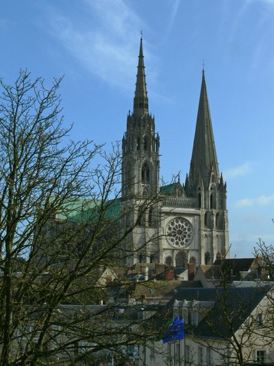 Uitzicht op de kathedraal vanuit het westen door French School