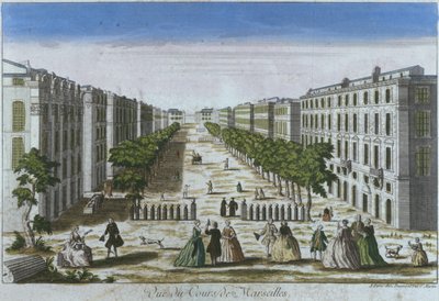 Uitzicht op de cours, Marseille, Frankrijk door French School