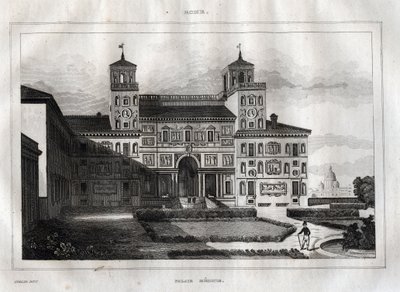 Villa Medici Rome - Villa Medicis - Gravure uit 