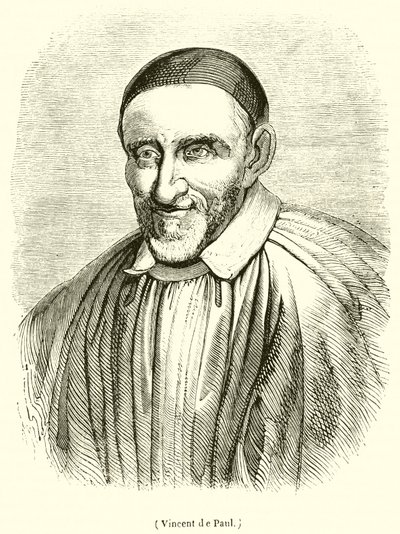 Vincent de Paul (gravure) door French School