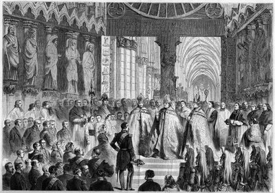 Bezoek van Napoleon III (1808-1873) en keizerin Eugenie (1826-1920) aan Reims door French School