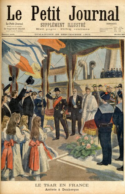 Bezoek van Tsaar Nicolaas II van Rusland aan Frankrijk door French School