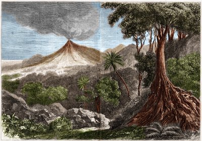 Vulkaanuitbarsting, Ile de la Reunion door French School