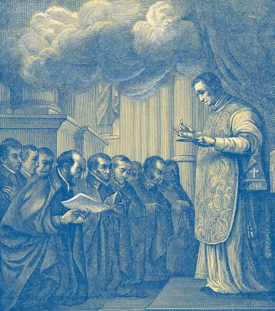 Gelofte van de eerste Metgezellen van St. Ignatius door French School