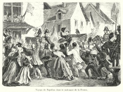 Reis van Napoleon in het zuidwesten van Frankrijk door French School