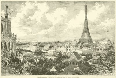 Overzicht van de Wereldtentoonstelling, genomen vanaf het Palais du Trocadéro door French School