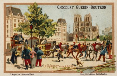 Wagen voor het vervoeren van bomen door French School