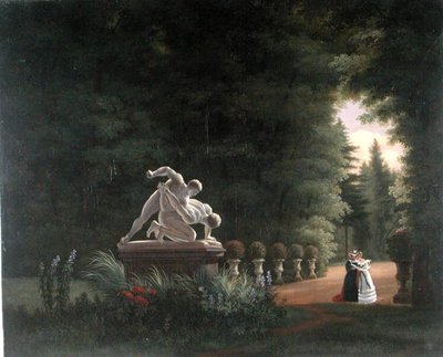 Wandelen in de Folie-Beaujon in Parijs (c.1830) door French School