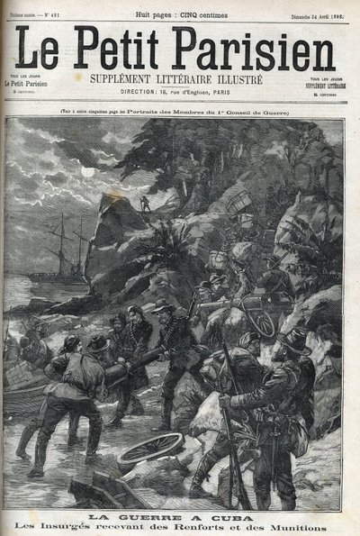 Oorlog (van onafhankelijkheid) in Cuba: Opstandelingen ontvangen versterkingen en munitie. De Cubanen kwamen in 1895 in opstand tegen de Spaanse overheersing en de oorlog eindigde in 1896 met de hulp van de Amerikanen. 