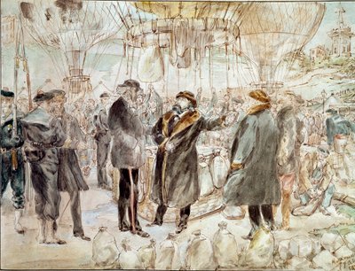 Oorlog van 1870: Léon Gambetta verlaat het beleg van Parijs in een ballon door French School